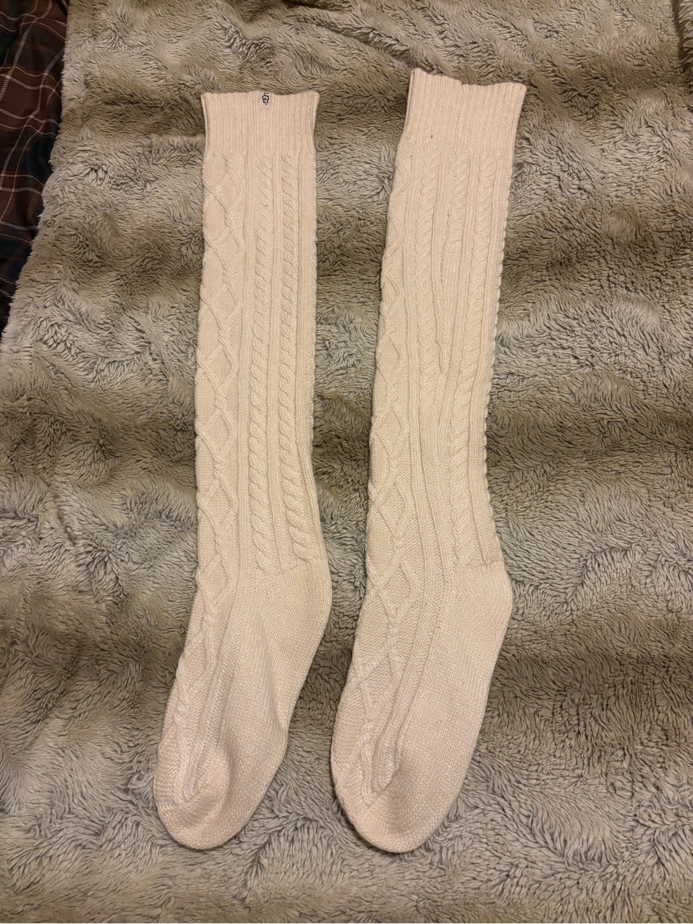 Ugg Cable knit over the knee socks